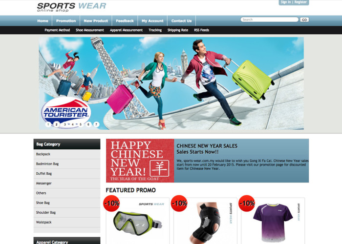 Malaysia Sports Wear Online Shop