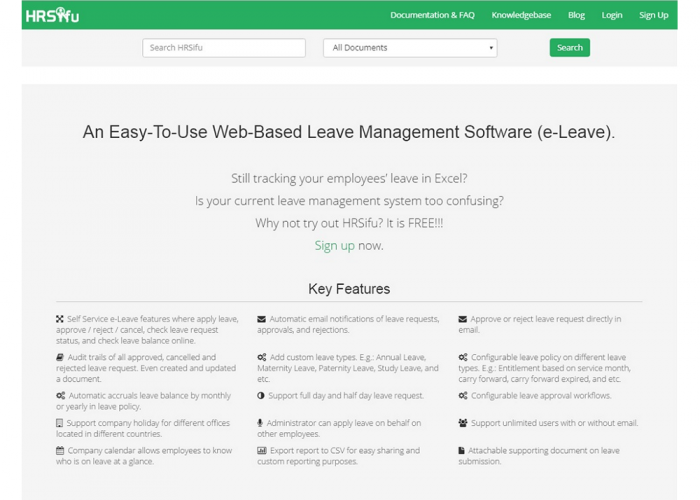 Free Web-Based Leave Management Software