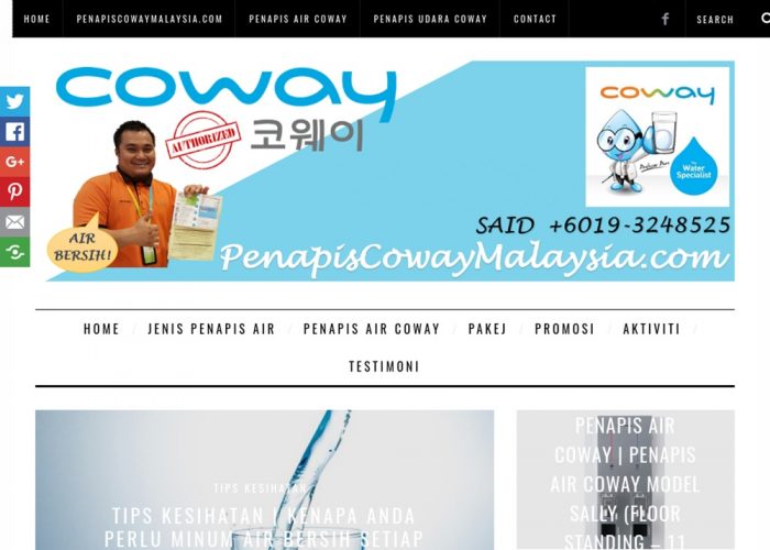 Blog Agen Penapis Air & Udara Coway Malaysia