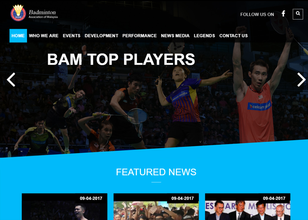 Badminton Association of Malaysia  Malaysia Website Awards