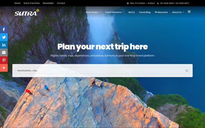 Sutra.my – Malaysia’s One-Stop Travel Booking Portal