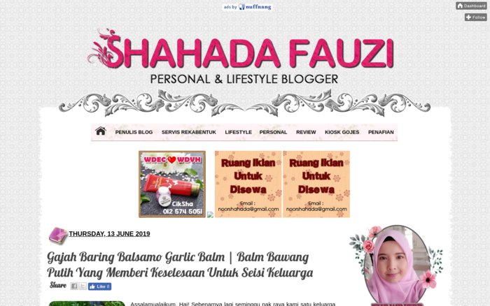 Shahada Fauzi | Personal & Lifestyle Blogger
