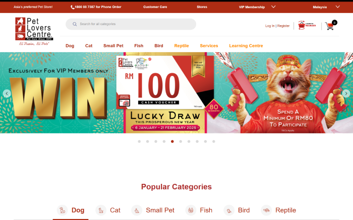 Pet Lovers Centre Malaysia | Online Pet Shop
