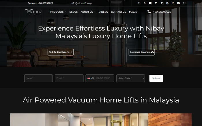 Nibav Lifts | The Best Home Lifts Company in Malaysia